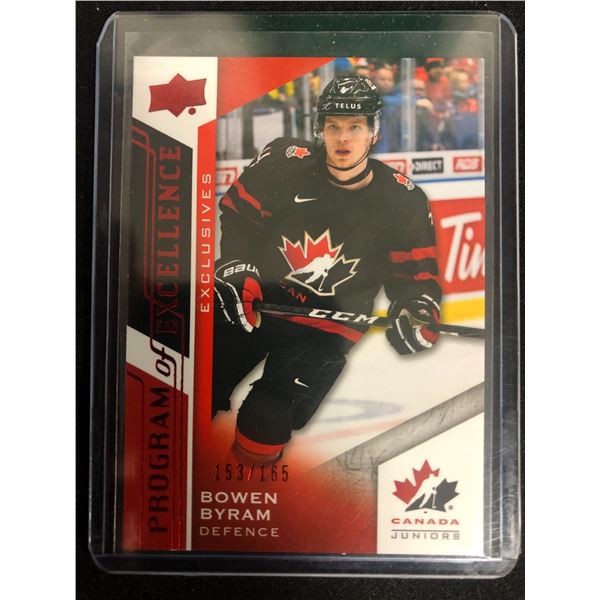 2020 Upper Deck Team Canada Juniors Program Of Excellence RC #108 Bowen Byram