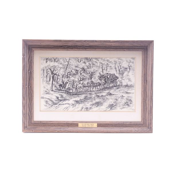 R.H. Hall (1895-1970) Framed Ink & Pen c. 1935