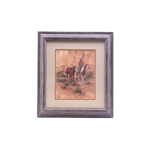 Stewart, Ron (1941-) Wild Ponies Gouache c. 1975