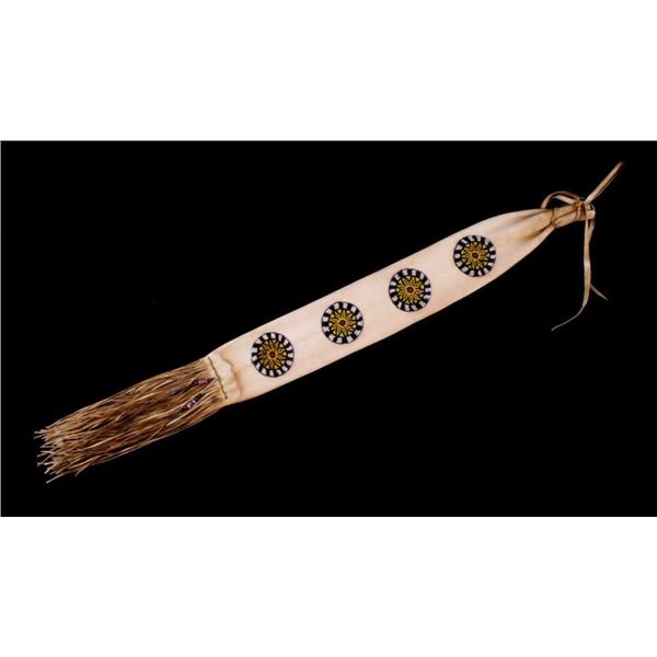 Large Navajo Beaded Hide Tobacco Bag