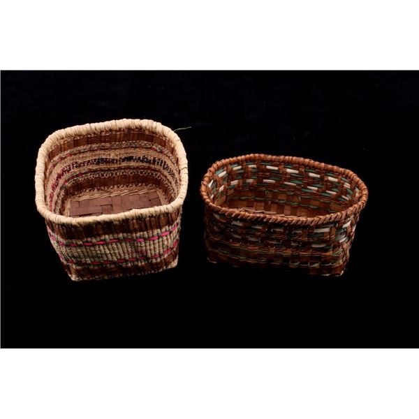 Chehalis Cedar and Beargrass Woven Baskets