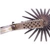 Image 10 : Chilean 4 1/8" Rowel Silver Inlaid Spurs c. 1890