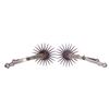 Image 2 : Chilean 4 1/8" Rowel Silver Inlaid Spurs c. 1890