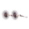Image 3 : Chilean 4 1/8" Rowel Silver Inlaid Spurs c. 1890