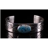Image 2 : Navajo C.J. Butler Silver Turquoise Bracelet