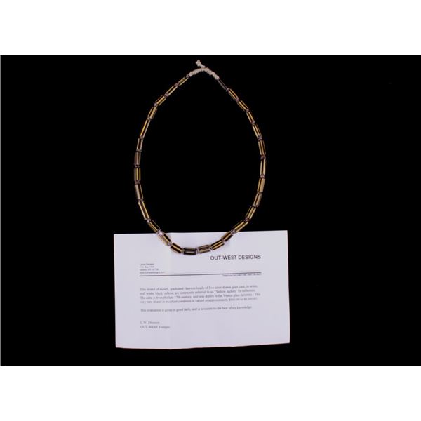 Yellow Jacket Five Layer Chevron Bead Necklace