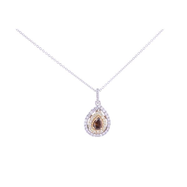 Natural Fancy Colored Diamond 14k Gold Necklace