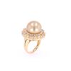 Image 3 : South Sea Pearl & Diamond 18k Yellow Gold Ring