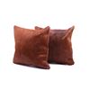 Image 1 : Red Angus Brown Cowhide Premium Pillow Set of Two