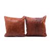Image 2 : Red Angus Brown Cowhide Premium Pillow Set of Two