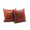 Image 3 : Red Angus Brown Cowhide Premium Pillow Set of Two