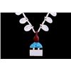 Image 1 : Navajo Inlaid Multistone Pendent & Shell Necklace
