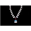 Image 2 : Navajo Inlaid Multistone Pendent & Shell Necklace