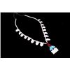 Image 3 : Navajo Inlaid Multistone Pendent & Shell Necklace