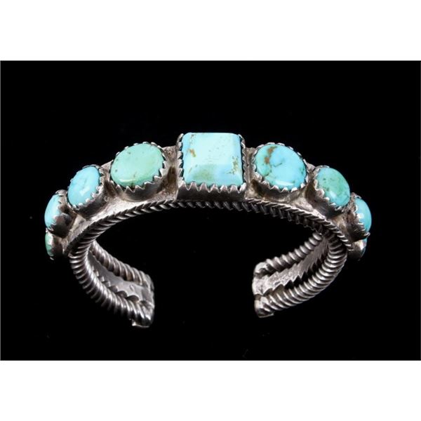 Navajo Sterling Silver & Turquoise Bracelet