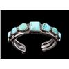 Image 1 : Navajo Sterling Silver & Turquoise Bracelet