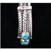 Image 7 : Navajo Sterling Silver & Turquoise Bracelet