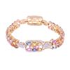 Image 1 : 21.70 ct Multi-Colored Sapphire & Diamond Bracelet