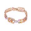 Image 3 : 21.70 ct Multi-Colored Sapphire & Diamond Bracelet