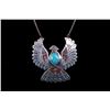 Image 1 : Navajo Lone Mountain Turquoise Chip Inlay Necklace