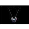 Image 2 : Navajo Lone Mountain Turquoise Chip Inlay Necklace