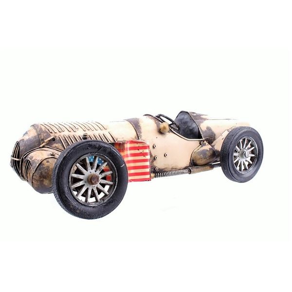 Hand- Built Tin Model Race Car circa 1950's