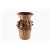 Image 4 : Wicker Wrapped Harvest Flower Vase c. 20th C.