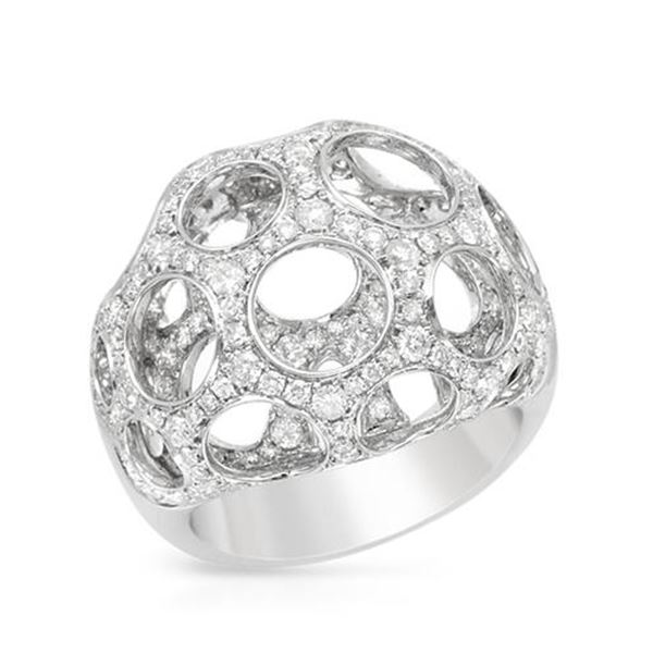 Natural 199 CTW Diamond Ring W=19MM 14K Gold - REF-252R9K