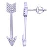 Natural 0.10 CTW Diamond Earrings 14K White Gold - REF-20X7T