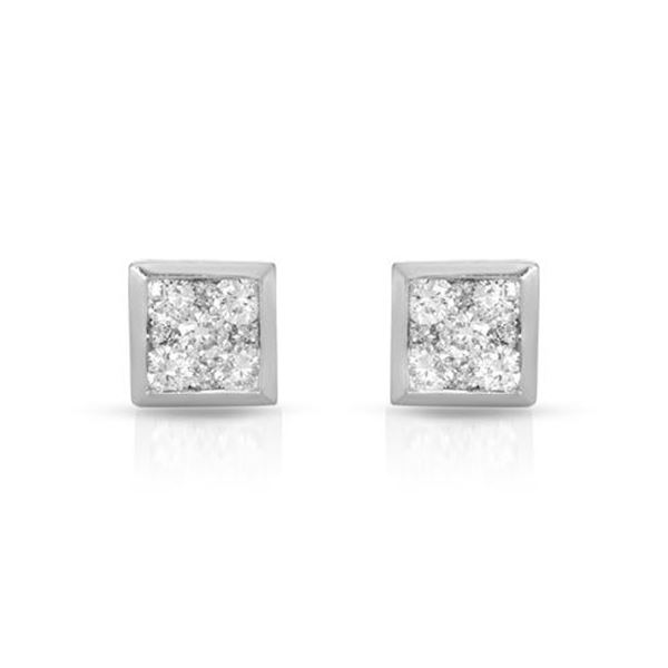 Natural 1 CTW Diamond Earrings 14K White Gold - REF-138H6W