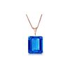 Genuine 7 ctw Blue Topaz Necklace 14KT Rose Gold - REF-35W9Y