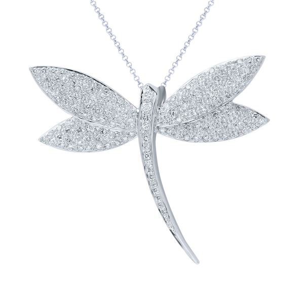 Natural 2.37 CTW Diamond Necklace 14K White Gold - REF-212X4T