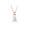 Genuine 1.50 ctw Aquamarine Necklace 14KT Rose Gold - REF-39F6Z