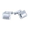 Image 1 : Natural 0.19 CTW Diamond Cuff Links 14K White Gold - REF-98M3F