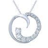 Image 1 : Natural 0.63 CTW Diamond Necklace 14K White Gold - REF-73M8F