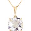Genuine 3.6 ctw White Topaz Necklace 14KT Yellow Gold - REF-28N9R