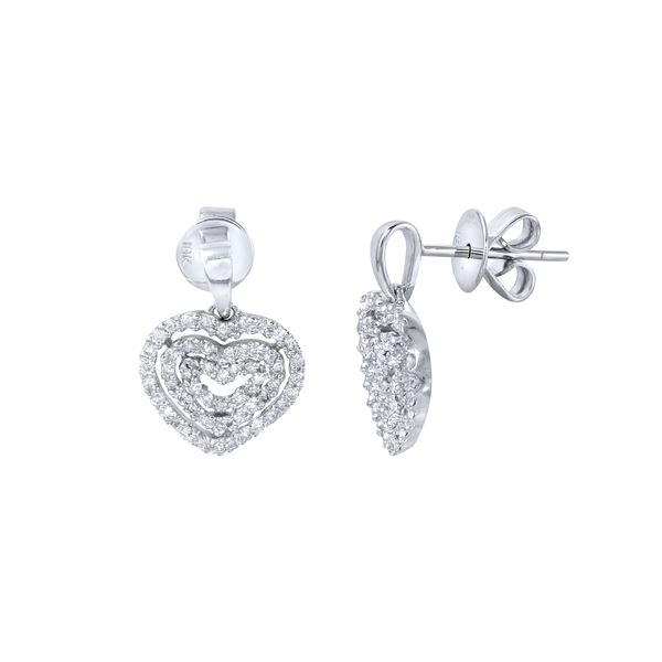 Natural 0.62 CTW Diamond Earrings 14K White Gold - REF-63X2T
