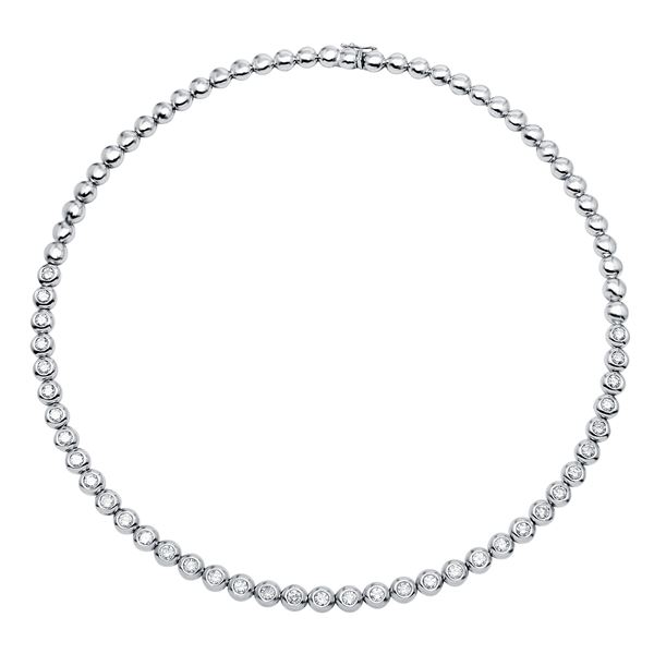 Natural 4.86 CTW Diamond Necklace 14K White Gold - REF-836R3K