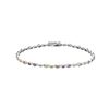 Natural 4.59 CTW Multi-Sapphire Bracelet 14K White Gold - REF-161X3T