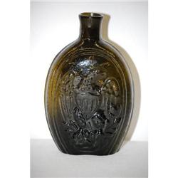 6 7/8" EAGLE-CORNUCOPIA BOTTLE FLASK - OLI