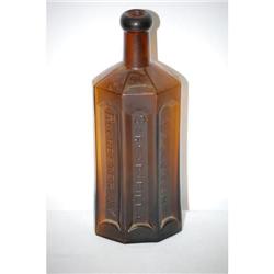 8 7/8" LOG CABIN SARSAPARILLA BOTTLE ROCHE