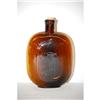 Image 1 : 7 1/2" PUMPKIN SEED FLASK - AMBER W/ APPLI