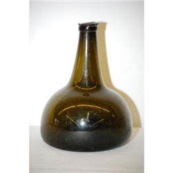 7 1/2" DUTCH ONION BOTTLE - OLIVE GREEN W/