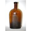 Image 2 : 7 3/4" AMBER STRAP SIDED FLASK W/ APPLIED