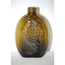 5 1/2" CORNUCOPIA & URN FLASK - OLIVE GREE