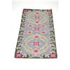 Image 2 : EARLY 20TH CENT. FLORAL HOOKED RUG W/ LEAF