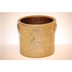A.J. BUTTLER STONEWARE CROCK W/ DOUBLE FLO