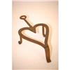 Image 1 : WROUGHT IRON HEART SHAPED TRIVET W/ 3 SCRO