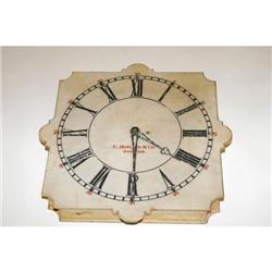E. HOWARD BOSTON MARBLE FRONT WALL CLOCK W