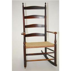 SHAKER NO. 6 ROCKING LADDERBACK ARMCHAIR W